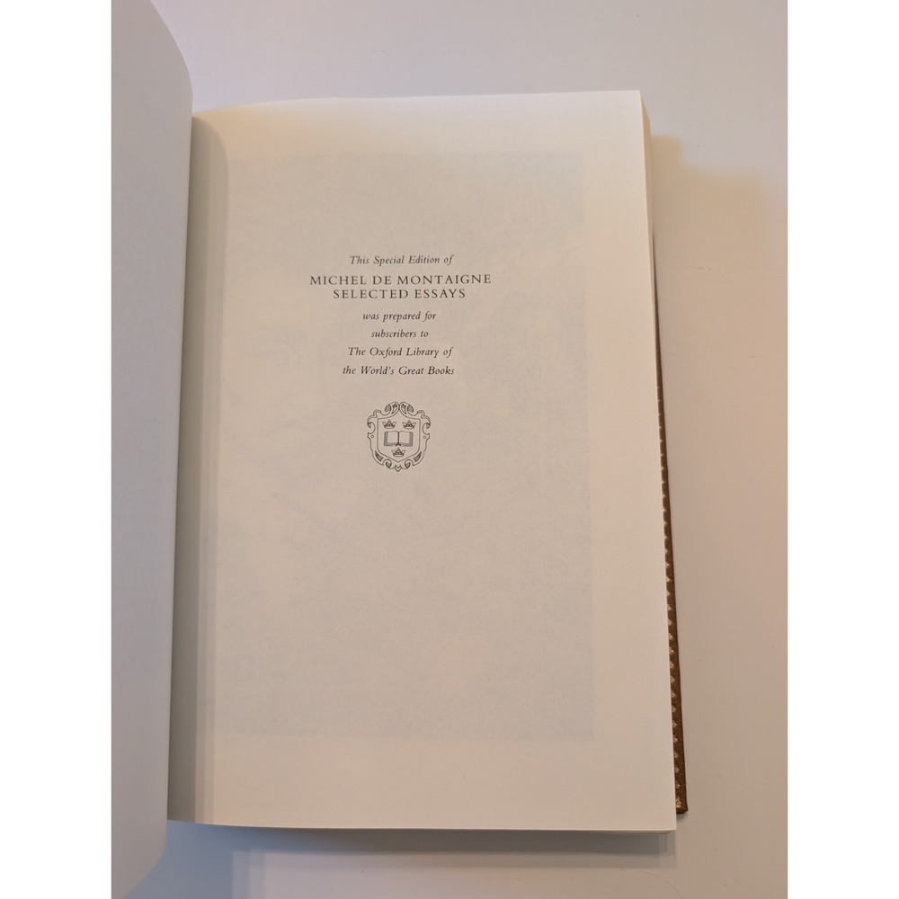 Franklin Library Oxford Selected Essays of Michel de Montaigne Leather Deluxe - Picture 10 of 10